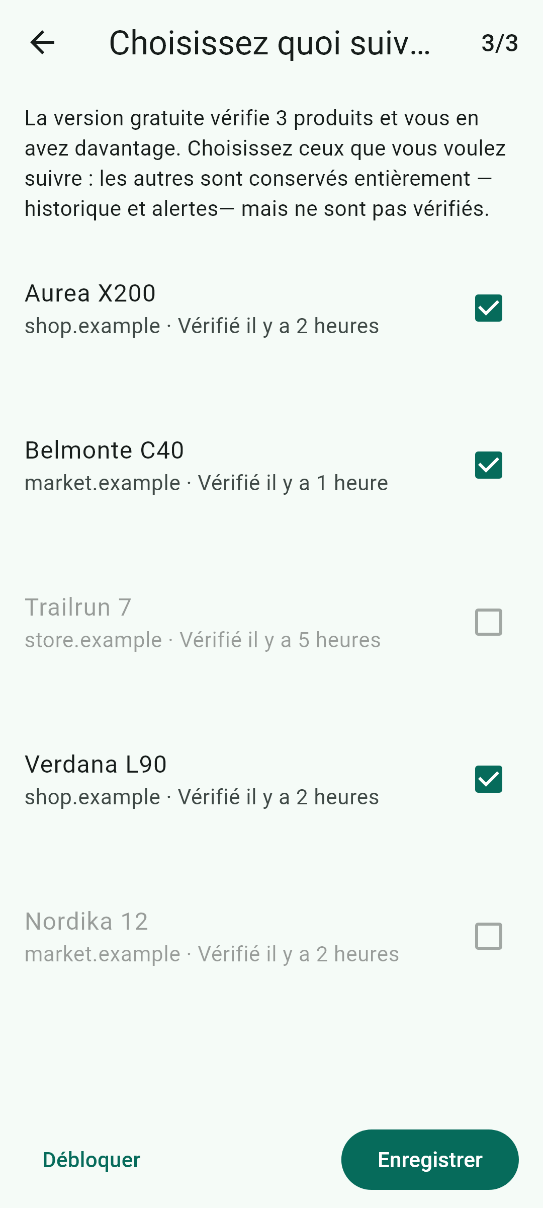 Votre propre sauvegarde, où vous voulez — Cet écran, dans l'application.